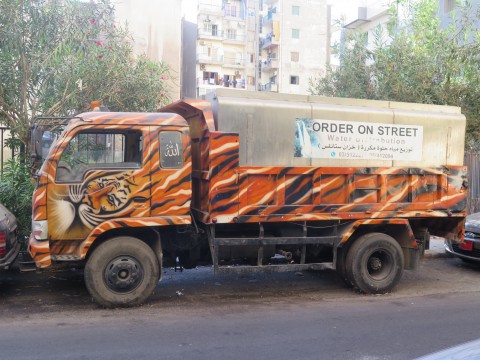 Truck with tiger airbrusch